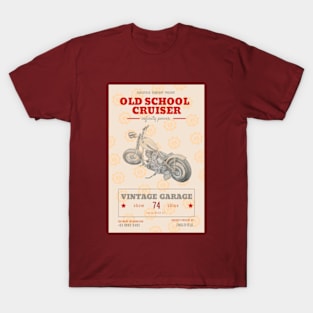 Cruiser Garage Old School Motorbike T-Shirt